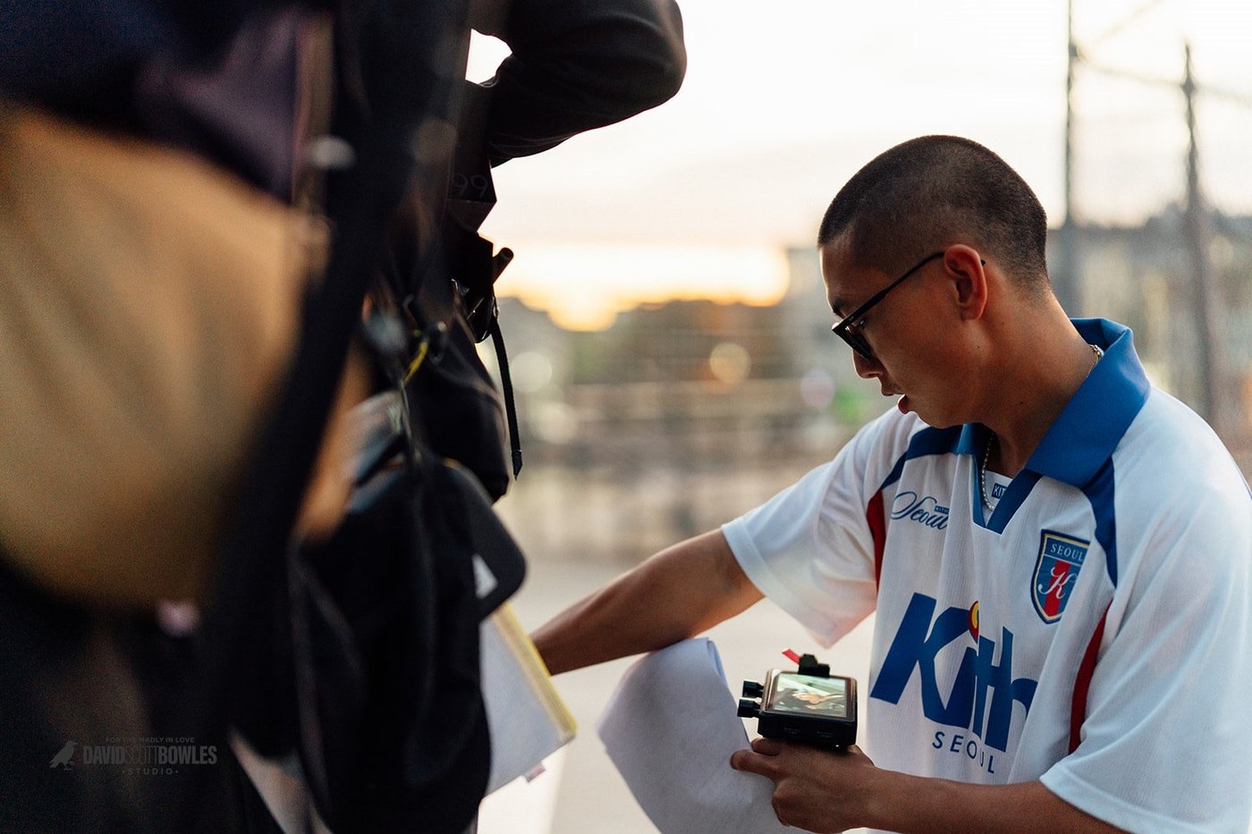 Behind the scenes on set