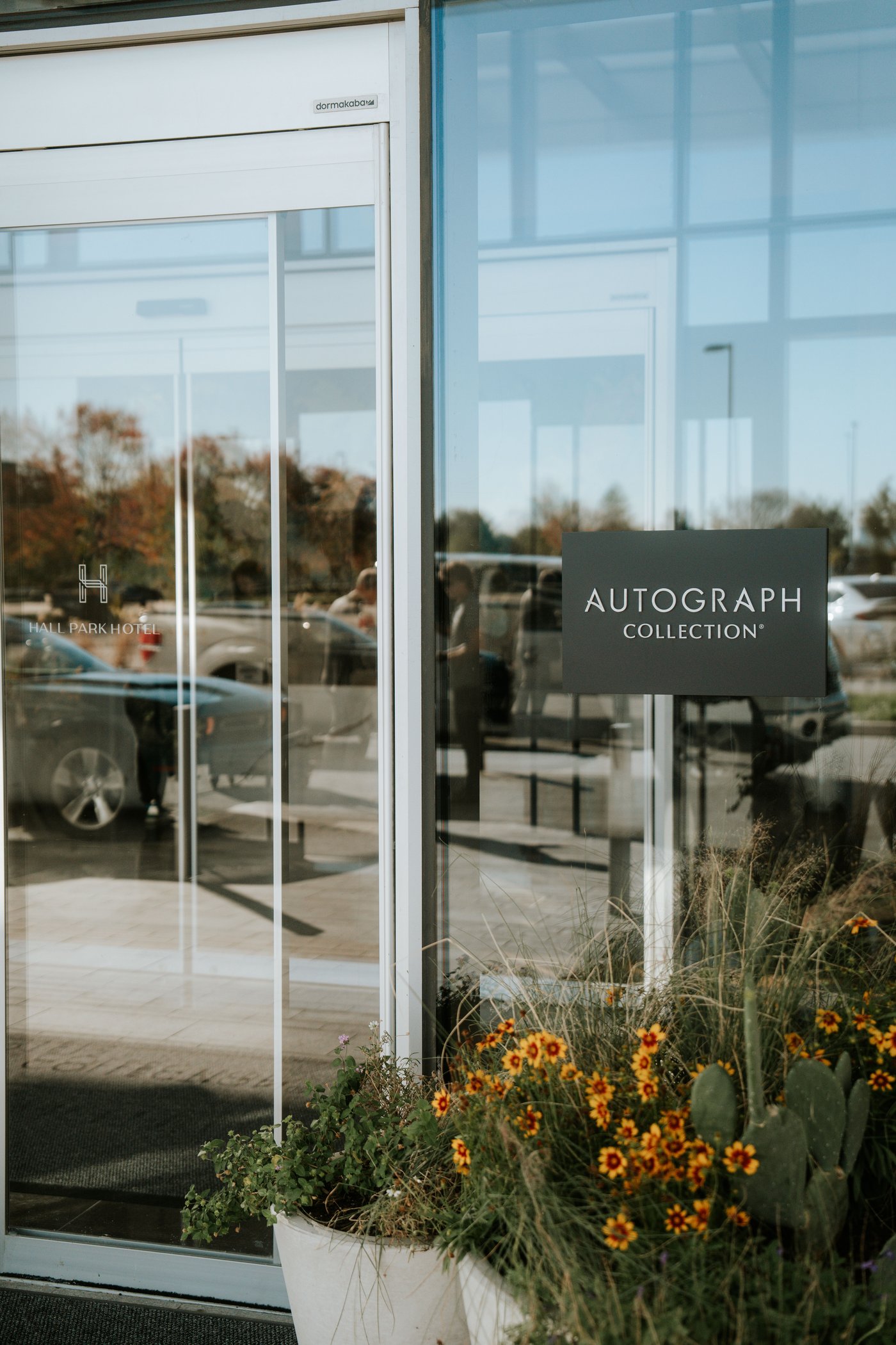 Hall Park Hotel exterior signage