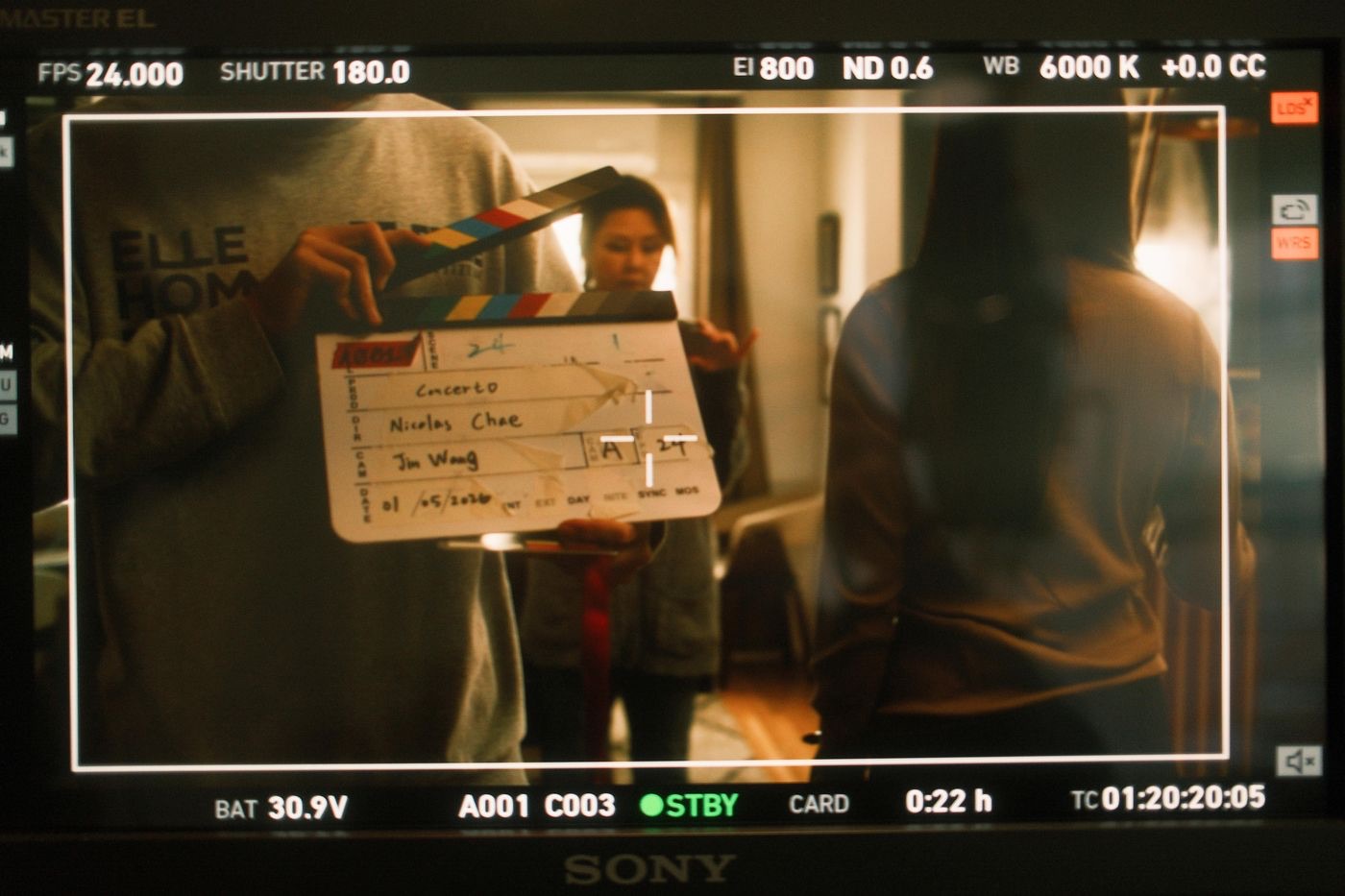 Production slate for Concerto, directed by Nicolas Chae